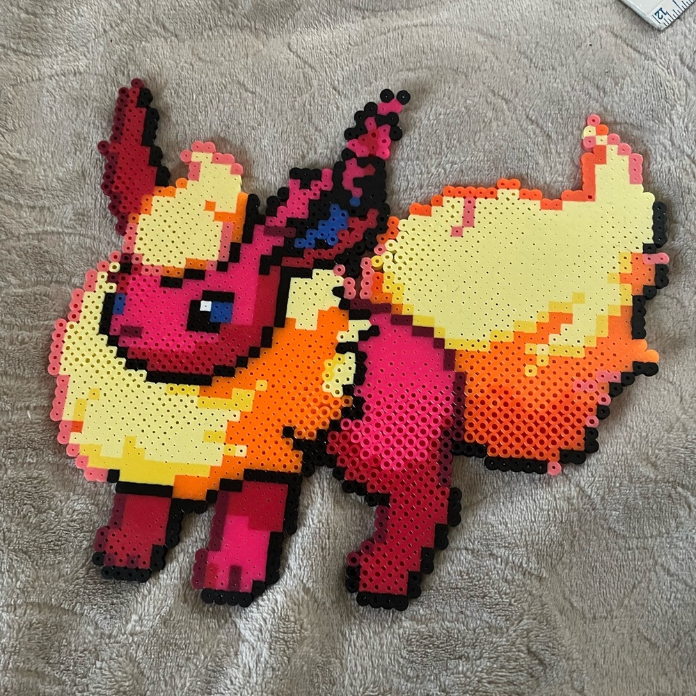 Colorful Pixel Art Flareon (Pokemon)